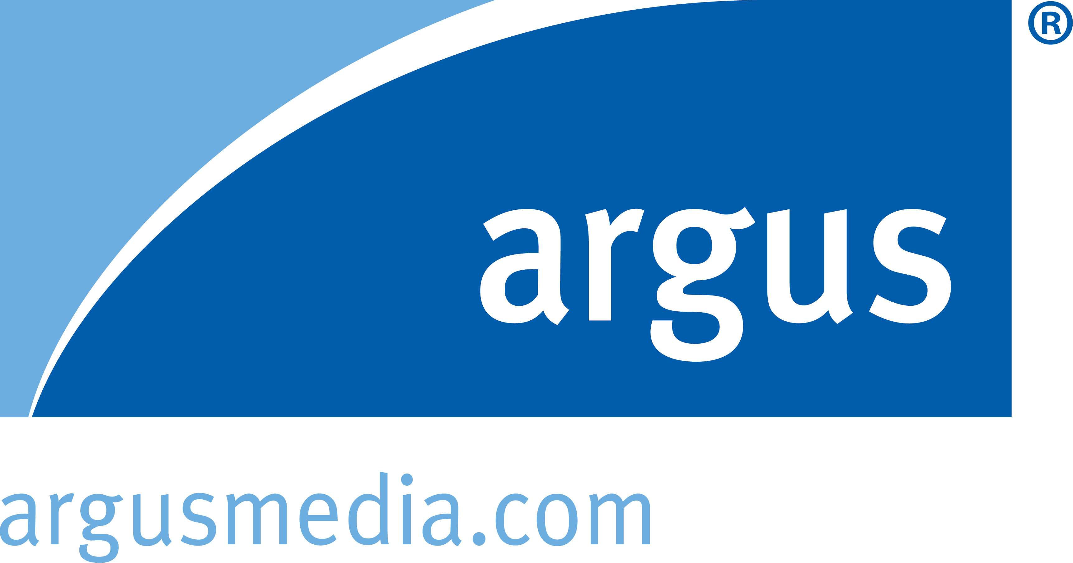 Argus logo blue url left