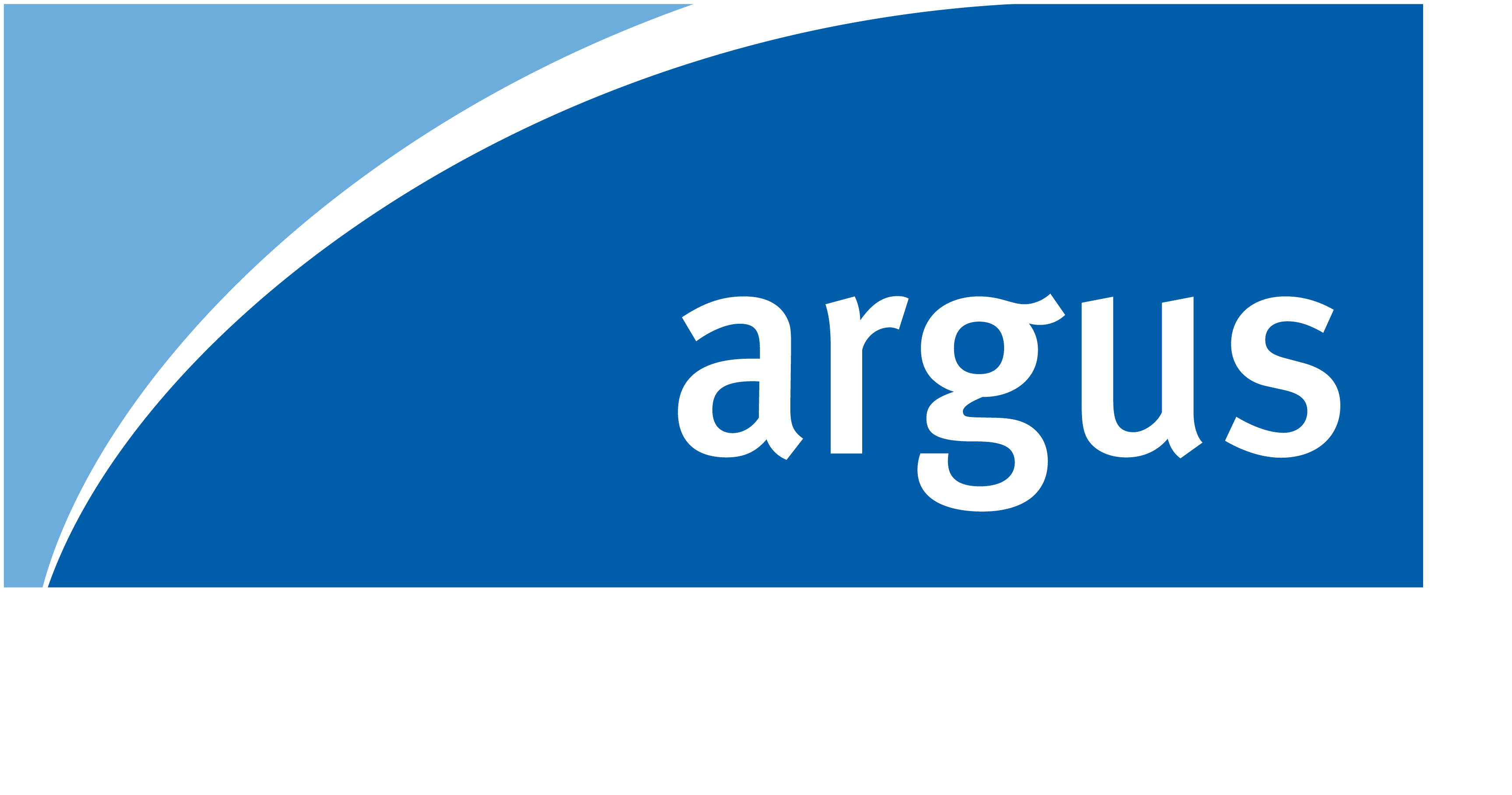 Argus logo white url left